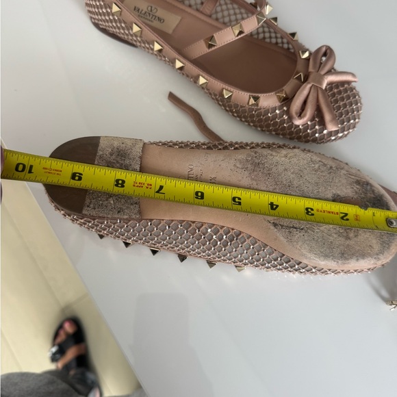 VALENTINO GARAVANI ROCKSTUD MESH BALLERINA WITH CRYSTALS - Picture 12 of 12